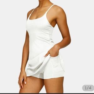 Halara white dress with shorts